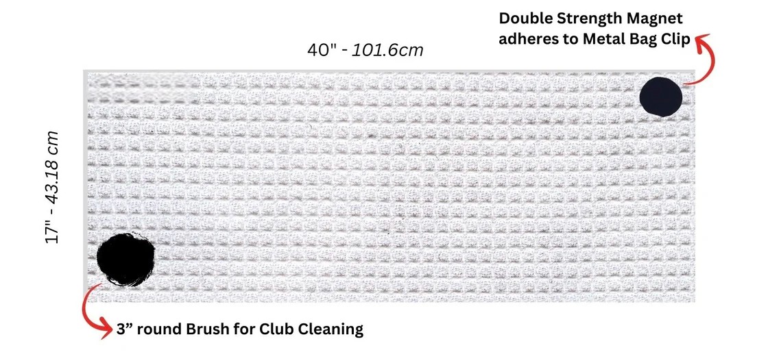 Golf Towel Specifications Diagram